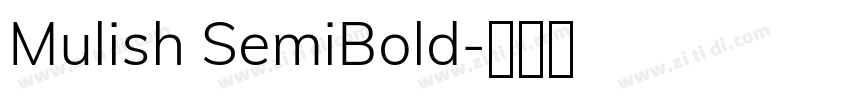 Mulish SemiBold字体转换